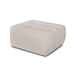 Pouf BELEM tissu chenille grège