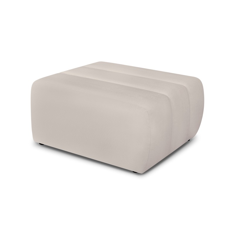 Pouf BELEM tissu chenille grège