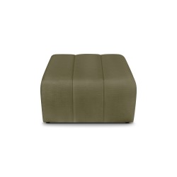 Pouf BELEM tissu chenille vert kaki