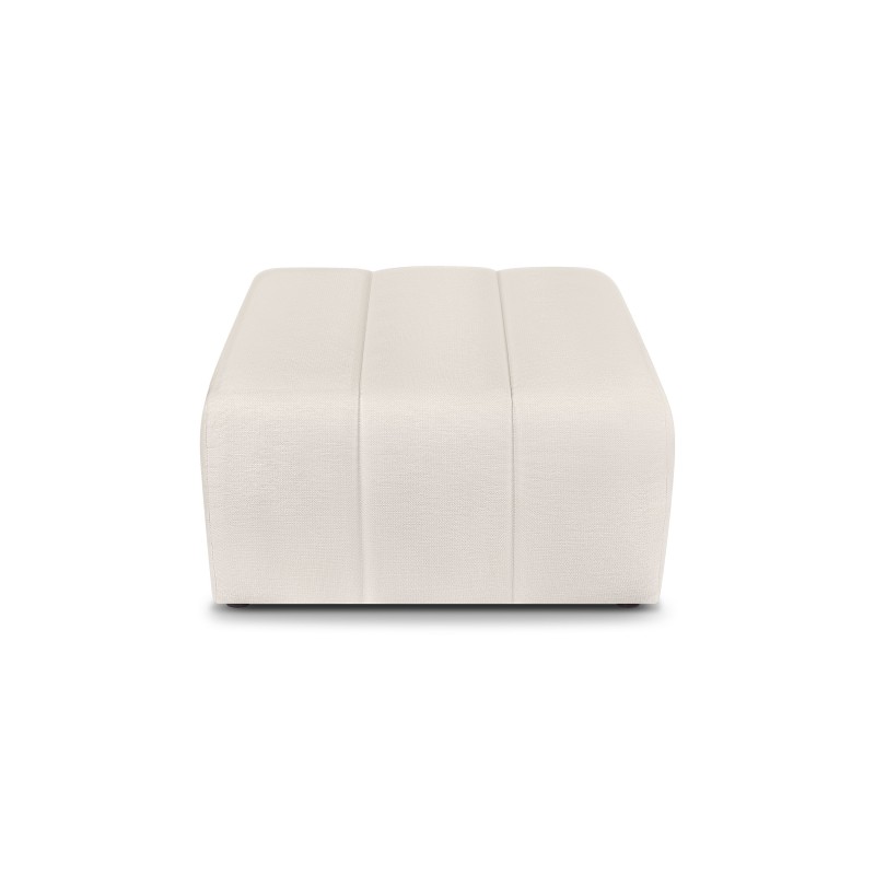 Pouf BELEM tissu chenille écru