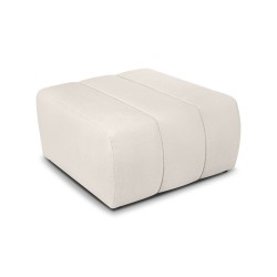 Pouf BELEM tissu chenille écru