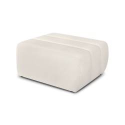Pouf BELEM tissu chenille écru