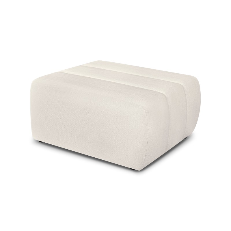 Pouf BELEM tissu chenille écru