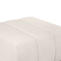 Pouf BELEM tissu chenille écru