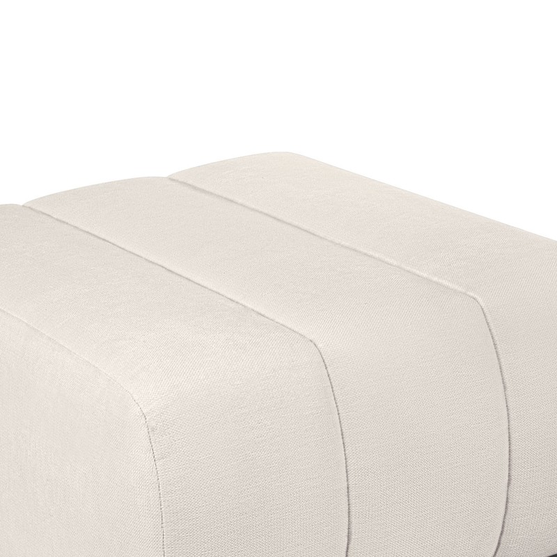 Pouf BELEM tissu chenille écru