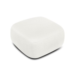 Pouf CARLOTTA tissu chenille écru