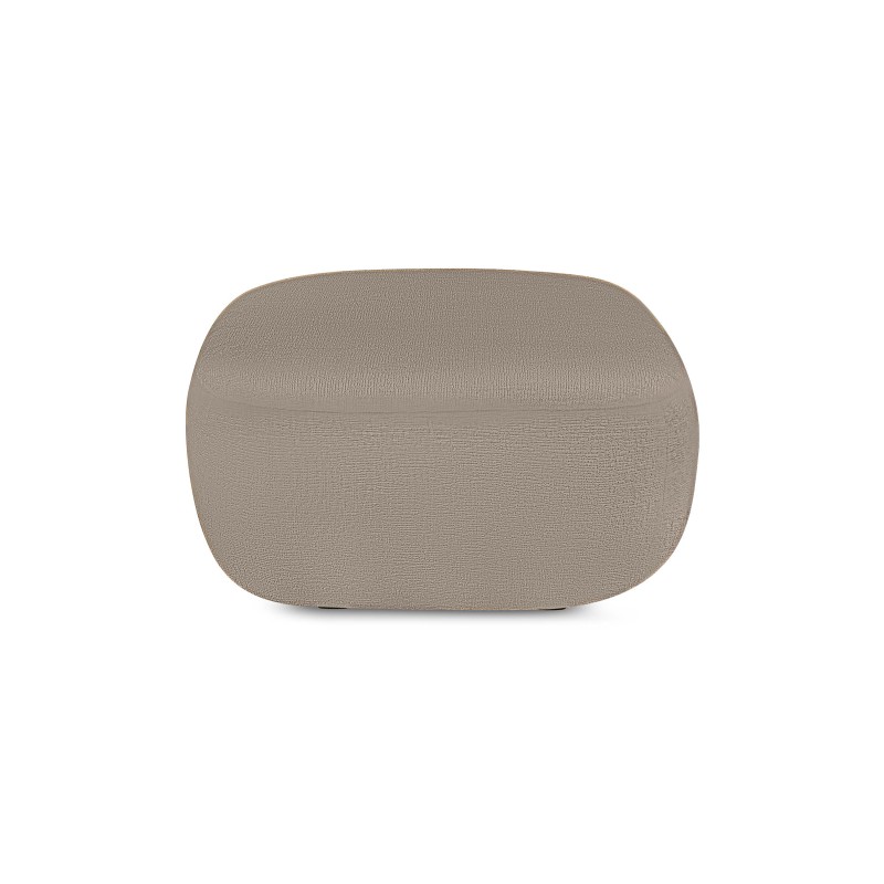 Pouf CARLOTTA tissu bouclette taupe
