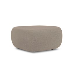 Pouf CARLOTTA tissu bouclette taupe