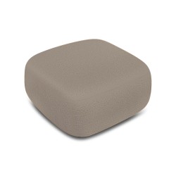 Pouf CARLOTTA tissu bouclette taupe