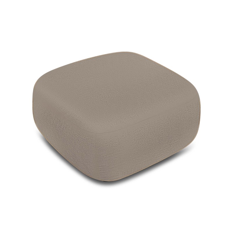 Pouf CARLOTTA tissu bouclette taupe