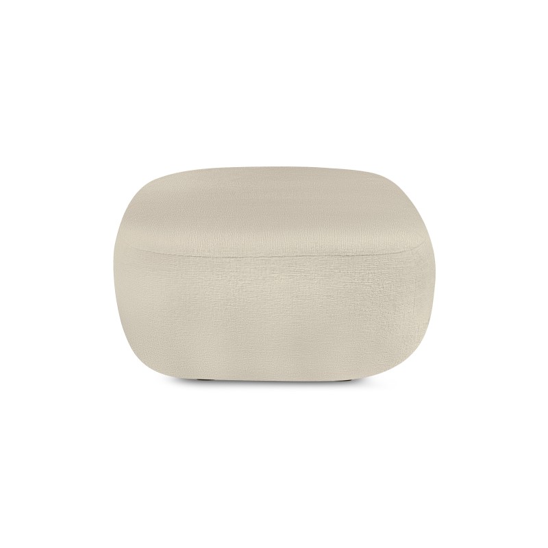 Pouf CARLOTTA tissu bouclette grège