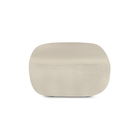Pouf CARLOTTA tissu bouclette grège