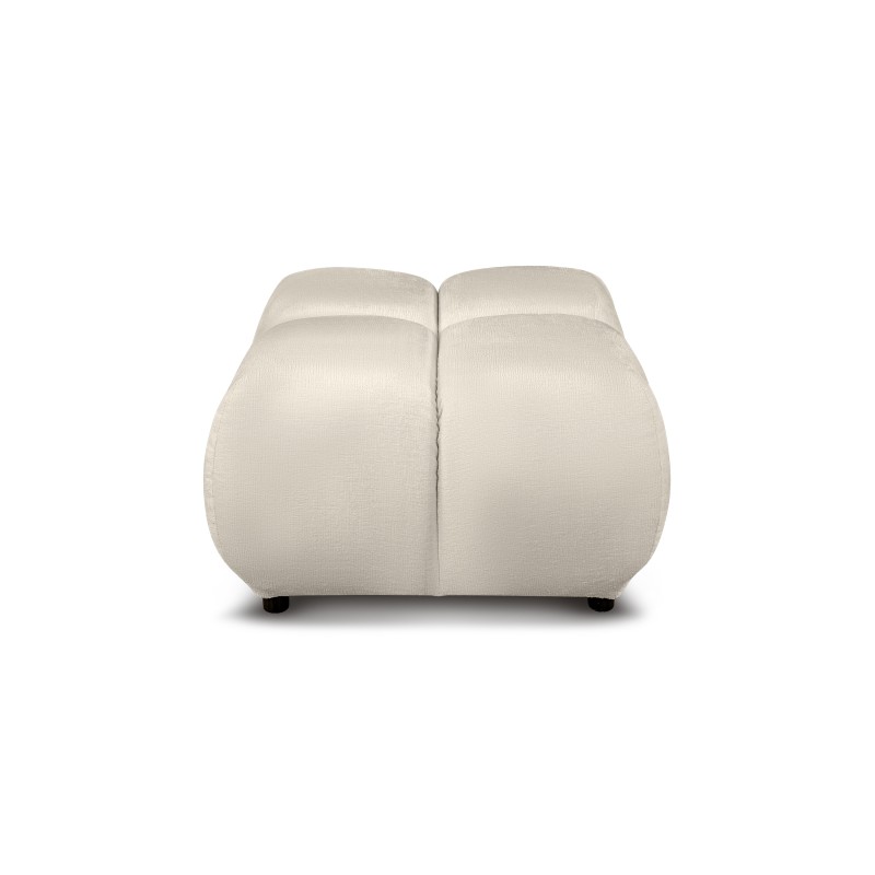 Pouf SORELLA tissu chenille grège