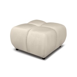Pouf SORELLA tissu chenille grège