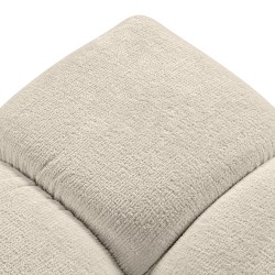Pouf SORELLA tissu chenille grège