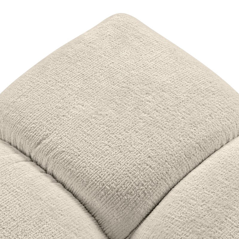 Pouf SORELLA tissu chenille grège