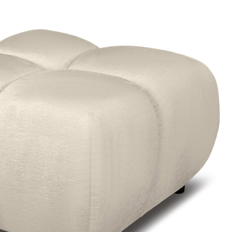 Pouf SORELLA tissu chenille grège