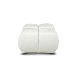 Pouf SORELLA tissu chenille écru