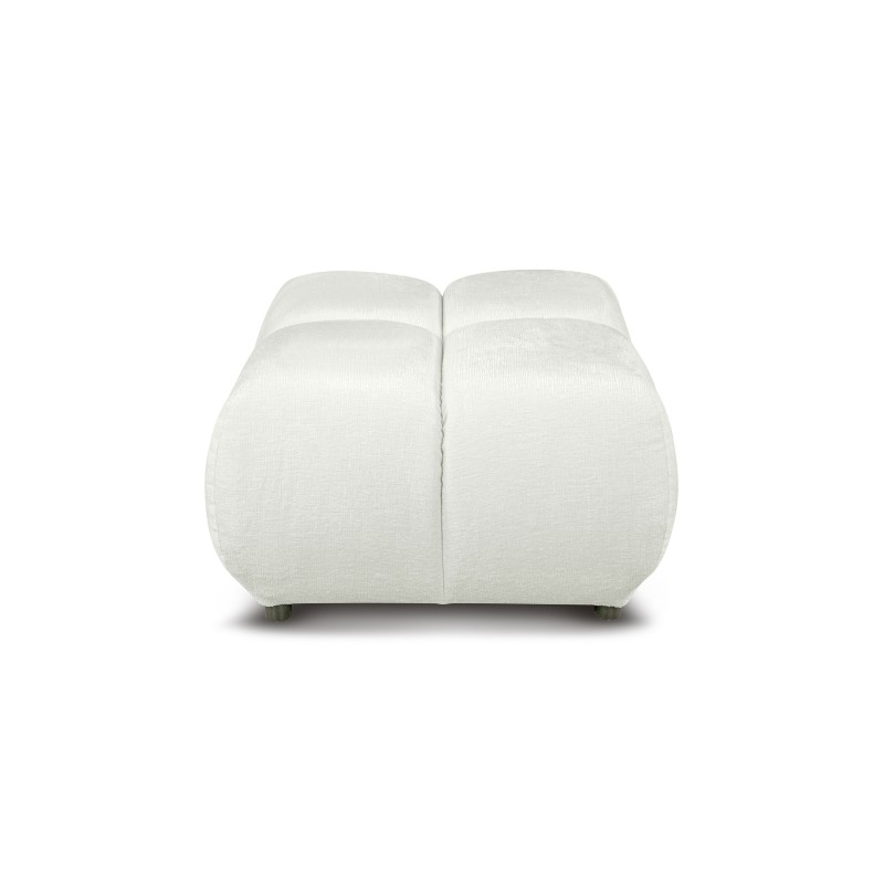 Pouf SORELLA tissu chenille écru