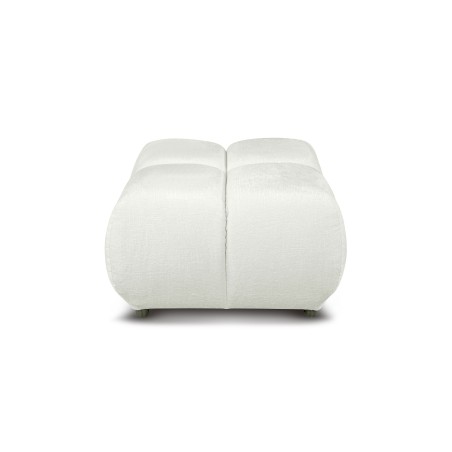 Pouf SORELLA tissu chenille écru
