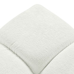 Pouf SORELLA tissu chenille écru