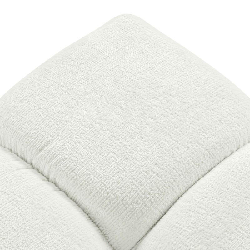 Pouf SORELLA tissu chenille écru