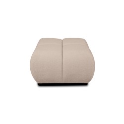Pouf TASCA tissu bouclette taupe