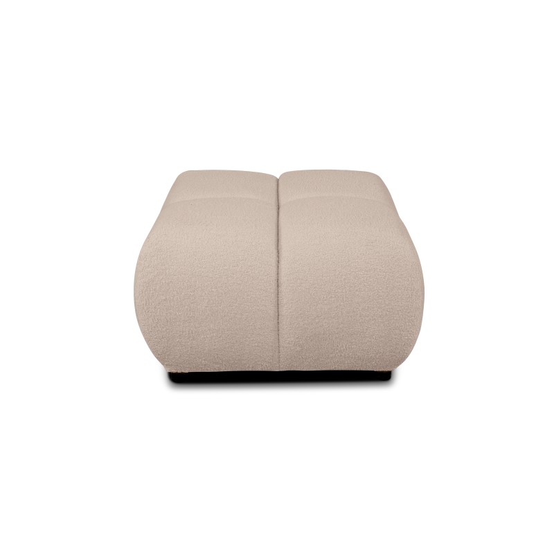 Pouf TASCA tissu bouclette taupe