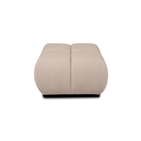 Pouf TASCA tissu bouclette taupe