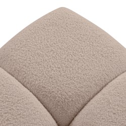 Pouf TASCA tissu bouclette taupe