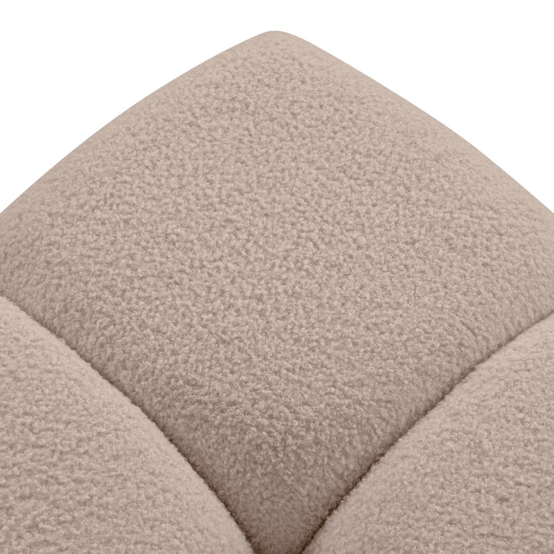 Pouf TASCA tissu bouclette taupe
