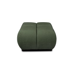 Pouf TASCA tissu bouclette vert kaki