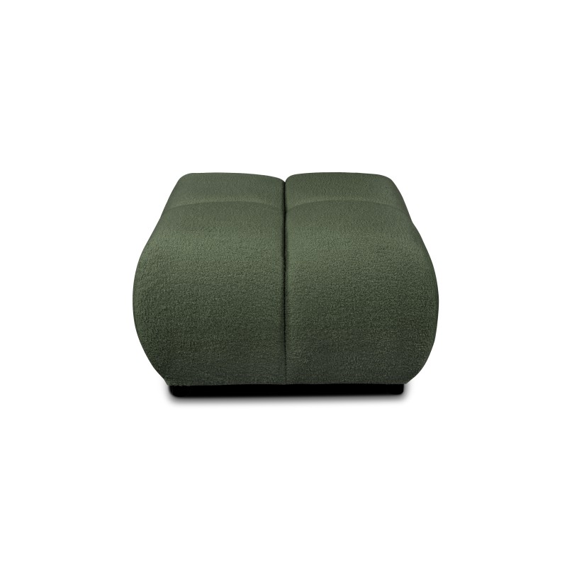 Pouf TASCA tissu bouclette vert kaki