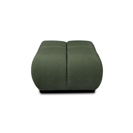 Pouf TASCA tissu bouclette vert kaki