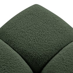 Pouf TASCA tissu bouclette vert kaki