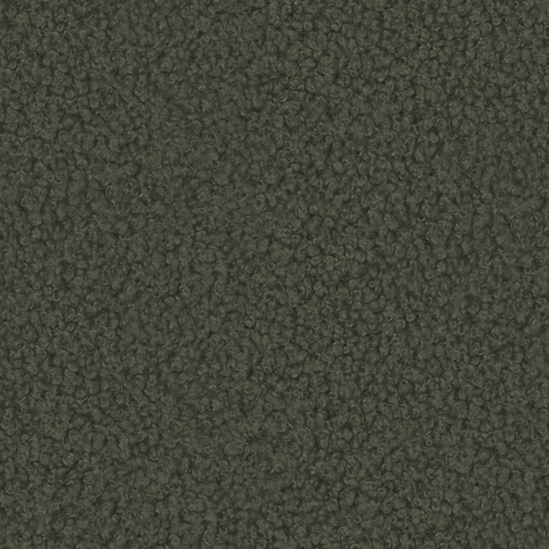 Pouf TASCA tissu bouclette vert kaki