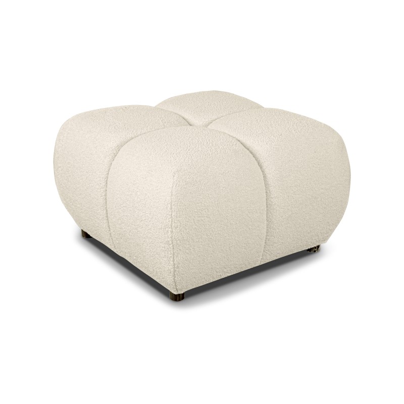 Pouf TASCA tissu bouclette grège