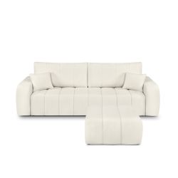 Pouf BELEM tissu bouclette écru