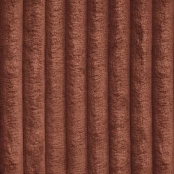 Canapé droit GLORIA convertible velours côtelé terracotta 3 places