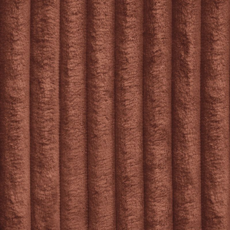 Canapé droit GLORIA convertible velours côtelé terracotta 3 places