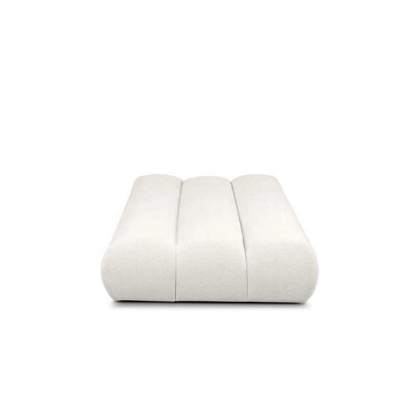 Canapé droit convertible PIO 3 places tissu bouclette écru