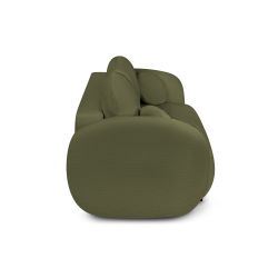 Canapé droit CARLOTTA convertible tissu chenille vert kaki 3 places