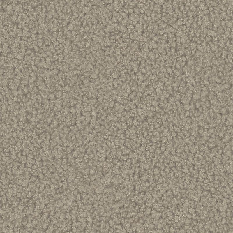 Canapé droit CARINO convertible tissu bouclette taupe 3 places