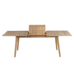 Ensemble table et 6 chaises MOLA extensible 160/220cm en bois d'acacia