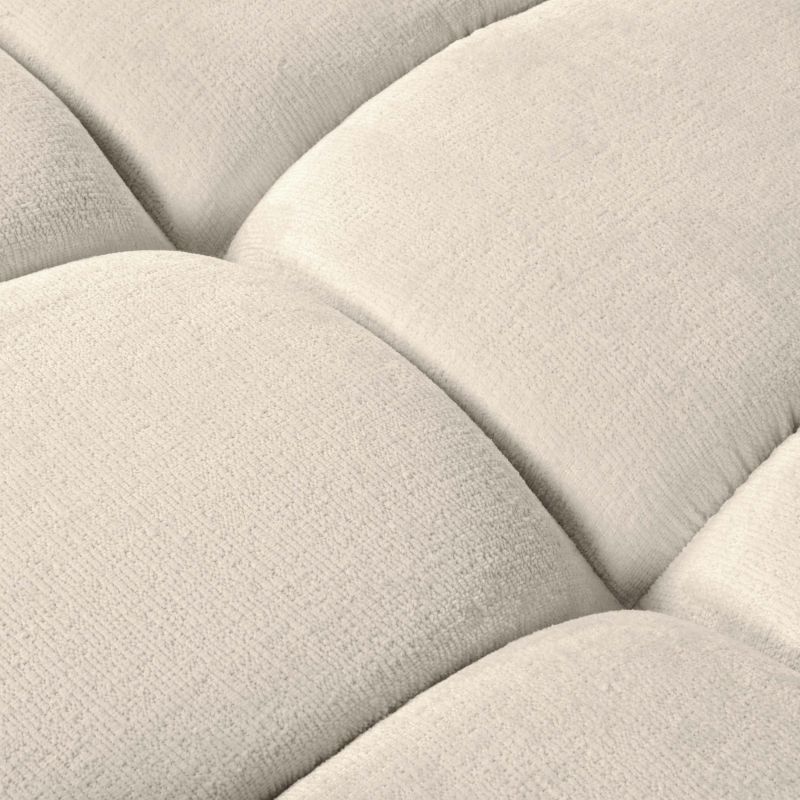 Canapé panoramique convertible SORELLA 6 places tissu chenille grège