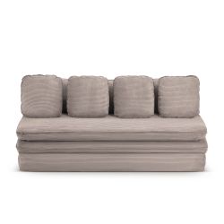 Banquette NOMA velours côtelé grège 3 places
