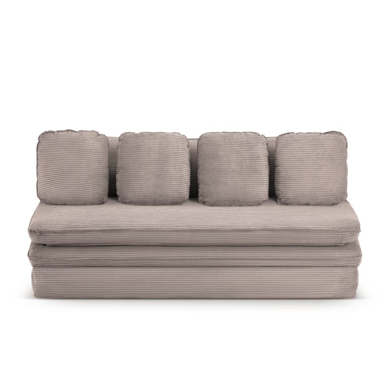 Banquette NOMA velours côtelé grège 3 places