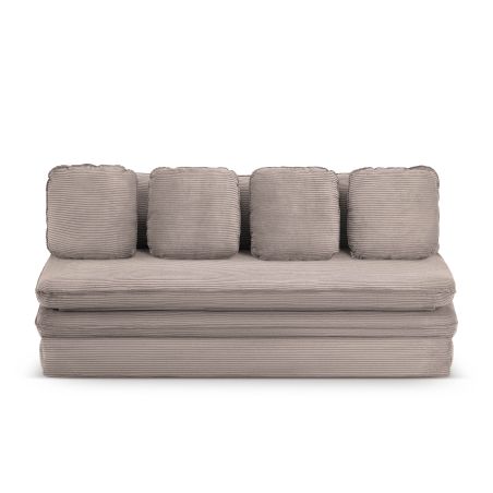Banquette NOMA velours côtelé grège 3 places
