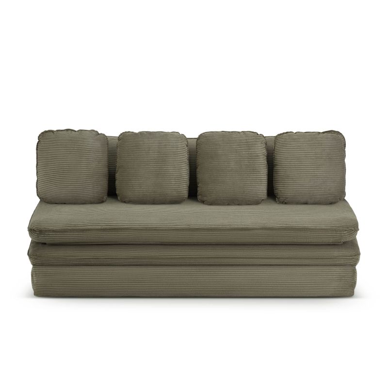 Banquette NOMA velours côtelé vert 3 places