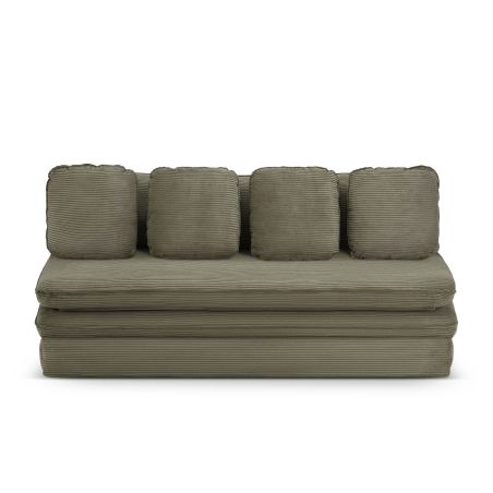 Banquette NOMA velours côtelé vert 3 places